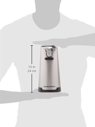 Hamilton Beach Extra-Tall Electric Automatic Can Opener with Easy-Clean Detachable Cutting Lever, Cord Storage, Knife Sharpener, Black (76702)