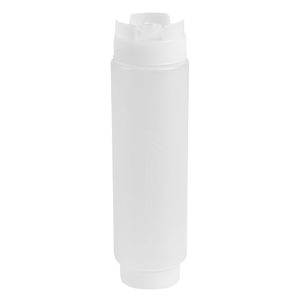 Restaurantware 16oz. FIFO Inverted Plastic Squeeze Bottle with Refill and Dispensing Lids - First In First Out - Perfect for Restaurants Catering and Food Trucks - 1ct box