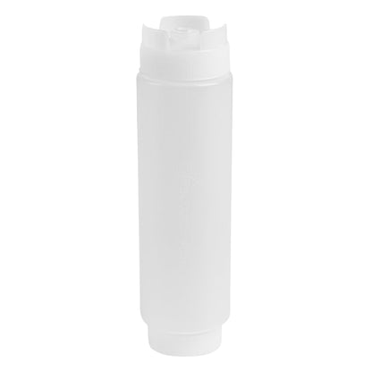 Restaurantware 16oz. FIFO Inverted Plastic Squeeze Bottle with Refill and Dispensing Lids - First In First Out - Perfect for Restaurants Catering and Food Trucks - 1ct box