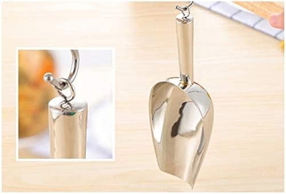 JBscoop Stainless Steel Ice Scoop, Small Metal Food Candy Scoop for Kitchen Bar Party Wedding - 6 Oz