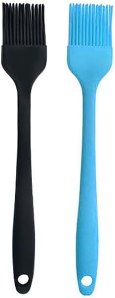 Silicone brush, Oil Brush for BBQ Kitchen Cooking Baking and Grilling (2 PCS,pink) - Colors A