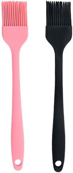 Silicone brush, Oil Brush for BBQ Kitchen Cooking Baking and Grilling (2 PCS,pink) - Colors A