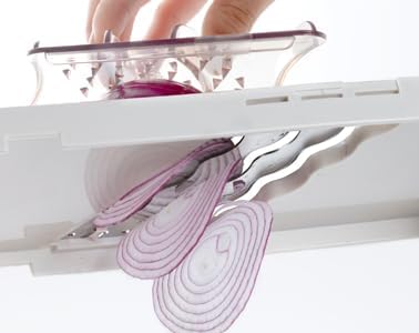Arnest Handheld Mandoline Slicer for Kitchen, Wavy Blade Veggie Slicer - Comes with Safety Grip, Made in Japan