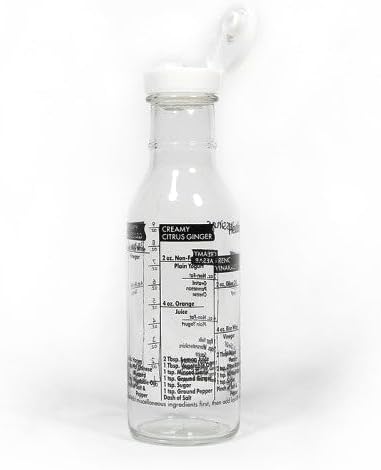 Cuisinox Glass Salad Dressing Shaker Bottle, 8" x 2.5"