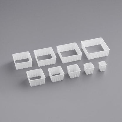 Ateco Plain Edge Round Cutter Set in Graduated Sizes, Durable, Food-Safe Plastic, 9 Pc Set, Blue