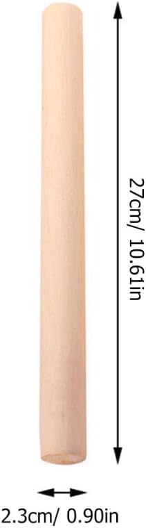 LABRIMP 10pcs Rolling Pin Wooden Dough Roller French Cookies from France Wood Biscuits Dough- Smooth Roller Wood Dough Roller Baking Tool Clay Tools Pie Crust Cake Dumpling