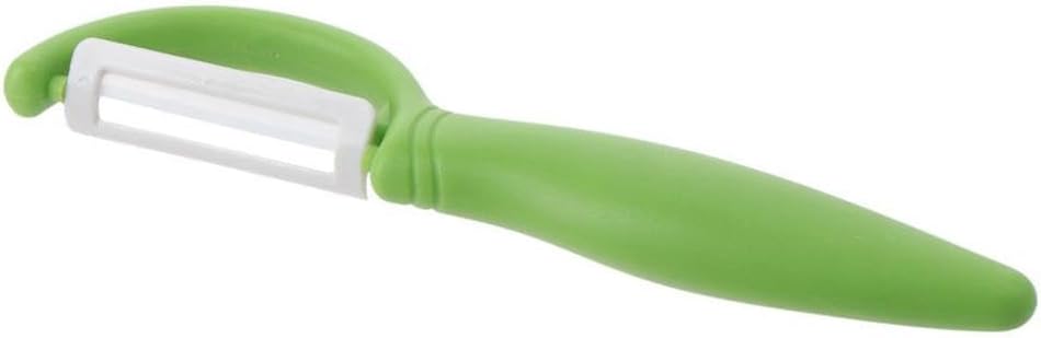 2 Pcs Green Ceramic Peeler for Household Use, Multi-purpose Ergonomic Design PP Material Handles for Kitchen, Restaurant, Snack Bar, Vegetables, Fruit