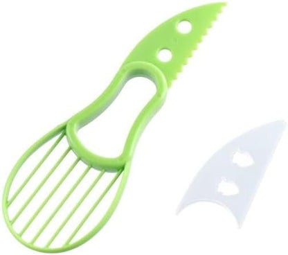 Kopida 3-in-1 Avocado Slicer, Avocado Peeler Tool Multi Function Avocado Slicer - Green Avocado Cutter and Scooper for Fruits & Vegetable, Peel Avocado, Avocado Separator Shredder Fruit Core Remover