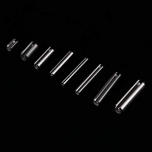280Pcs Stainless Steel Roll Pin Assortment Kit Metric Slotted Spring Pins M1.5 to M8 Split Tension Pins for Automotive Machinery Industrial Repair