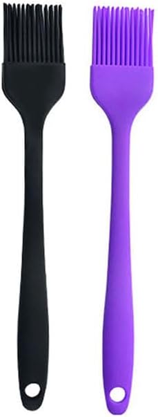 Silicone brush, Oil Brush for BBQ Kitchen Cooking Baking and Grilling (2 PCS,pink) - Colors B