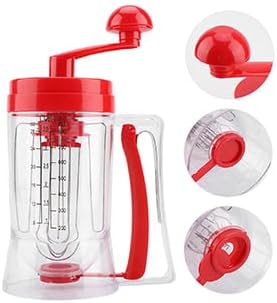 Pancake Batter Dispenser Hand Held Manual Pancake Dispenser for Batter, Cupcake Blender Machine Baking Tool for Cakes Waffles Batters