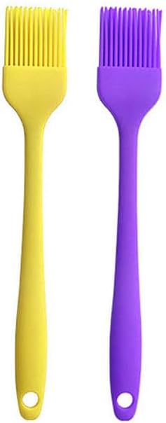 Silicone brush, Oil Brush for BBQ Kitchen Cooking Baking and Grilling (7 PCS,Rose red) - Colors A