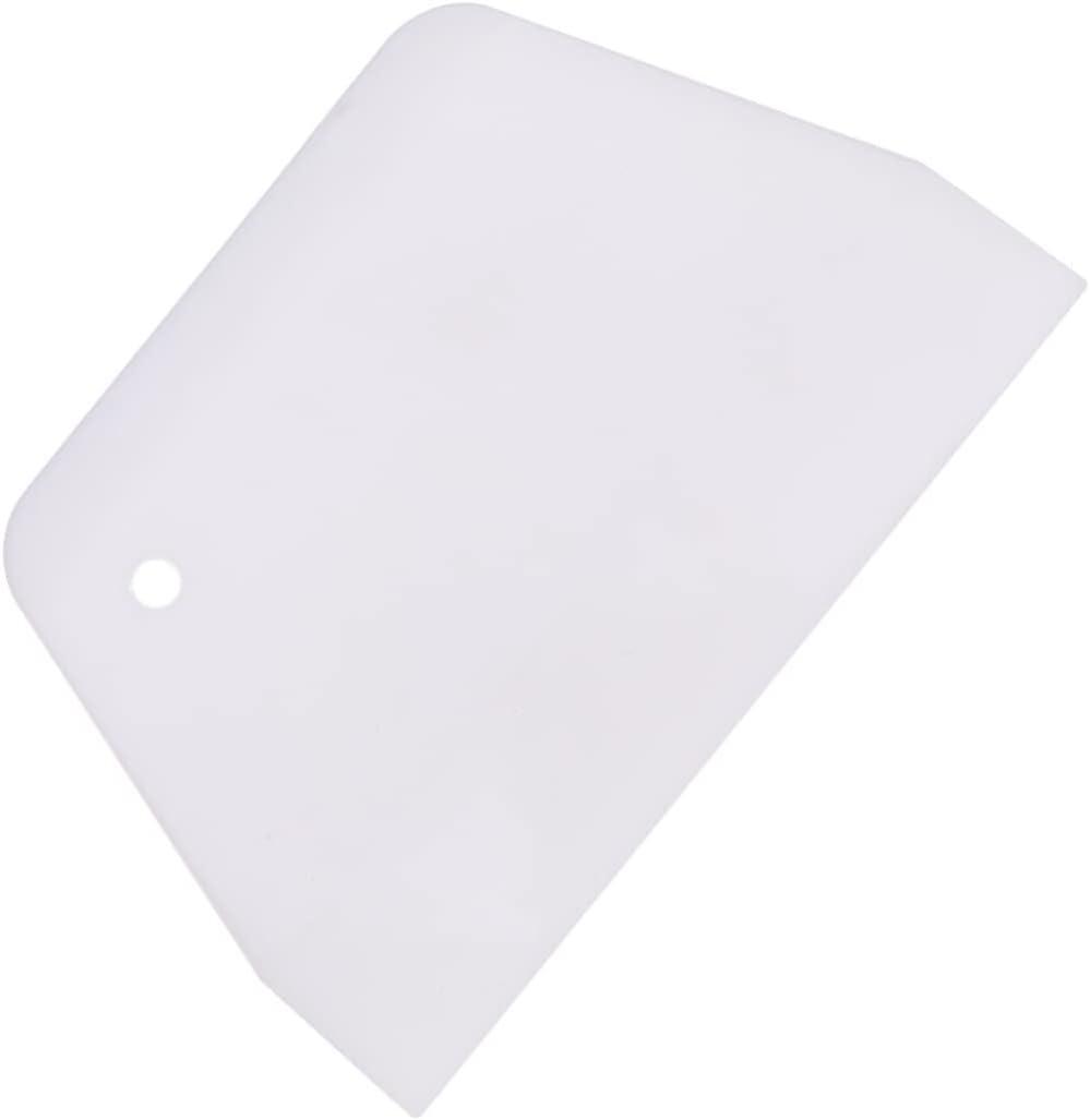 2Pcs Plastic Cake Scraper Smoother - Large Size 8x5 Inch Dough Bench Bowl Scraper, Flexible Non-Stick Icing Smoother, Food Grade Multipurpose Edge Tool for Bread Pizza Pastry Kitchen Baking Supplies