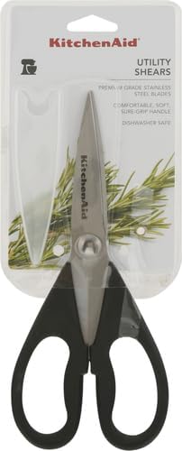 KitchenAid Multipurpose Shear Set, Versatile Scissors with Nutcracker, Bottle Opener, Ergonomic Handles with Protective Blade Covers, 2 Piece