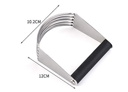 WOIWO 1 PCS Stainless Steel Flour Mixer Multipurpose Cream Whisker Baking Tool Butter Flour Mixer (silver)