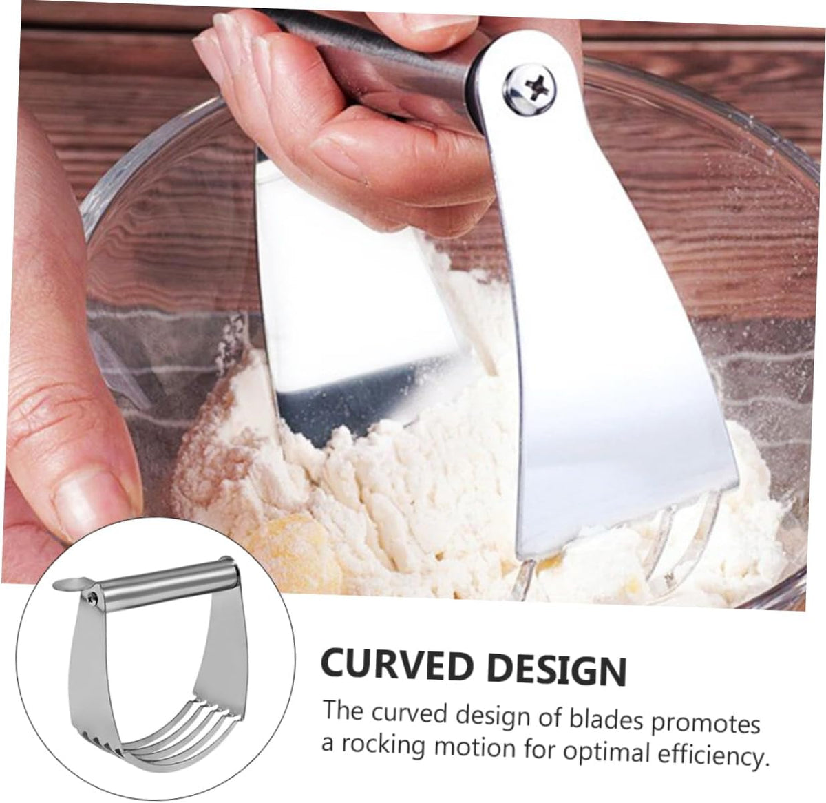 Stainless Steel Dough Cutter Handle for Baking Flour Mixing