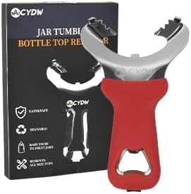 CYDW Mason Jar Opener Tool with Soft Touch Handle, No Lid Dents or Damage, Can Opener Manual Multi-Purpose, Easy Twist Manual Handheld Top Remover, Canning Supplies, Bottle Opener, Made for Lifetime