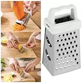 Mini Garlic Grater, Stainless Steel Cheese Ginger Vegetable Spices Small Grater for Kitchen, Black (Black)