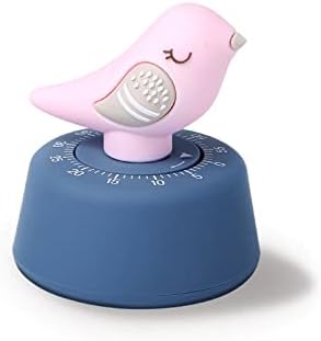 Quirky Creature Mechanical Kitchen Timer, Cute 60-Minute Manual Wind Up Countdown Clock, Unique Matte Blue Visual Timer for Kids, Creative Study Tool & Office Desk Gift (Blue)