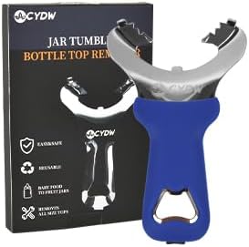 CYDW Mason Jar Opener Tool with Soft Touch Handle, No Lid Dents or Damage, Can Opener Manual Multi-Purpose, Easy Twist Manual Handheld Top Remover, Canning Supplies, Bottle Opener, Made for Lifetime