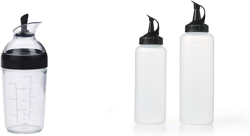 OXO Good Grips Little Salad Dressing Shaker + Chef's Squeeze Bottle Set