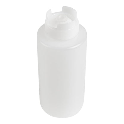 Restaurantware 16oz. FIFO Inverted Plastic Squeeze Bottle with Refill and Dispensing Lids - First In First Out - Perfect for Restaurants Catering and Food Trucks - 1ct box