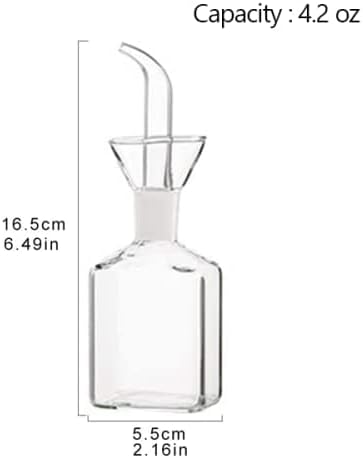 LandHope Oil Bottle Glass Olive Oil Dispenser Bottle Glass Cooking Oil Vinegar Measuring Dispenser with Spout for Kitchen and BBQ (500 ml/17 oz,2 Pack)