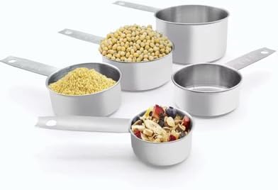 Premium No Rust 10-Piece Stainless Steel Measuring Cups & Spoons Set, Cups and Spoons, Kitchen Gadgets for Cooking & Baking, Easy To Read No Fading Engraved Measurements, & Stackable Design