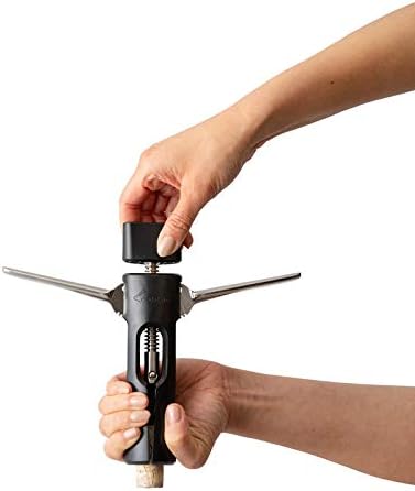 Rabbit Wing Corkscrew, Non-Stick Spiral, Black