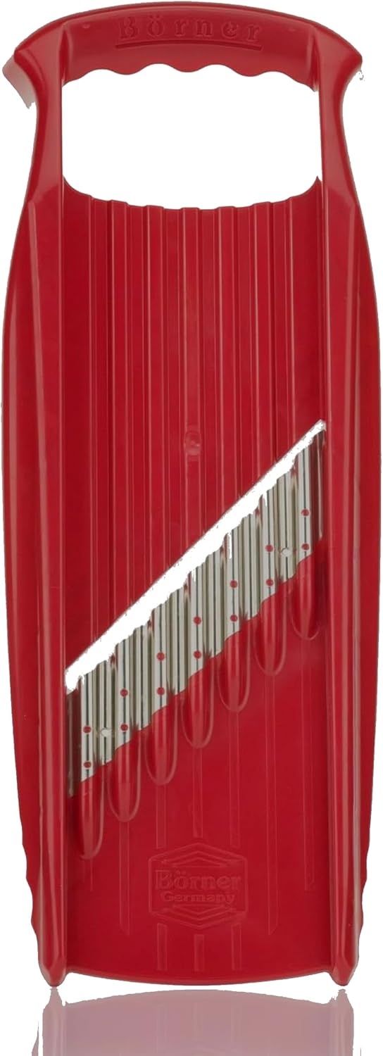 by Reston Lloyd Wave-Waffle XXL Power Line • Crinkle Cut/Spirelli Vegetable Slicer • Slicer for Wave Waffle Cut Vegetables • Wavy French Fries • Made in Germany, Orange