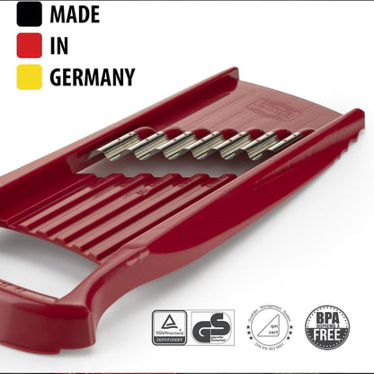 by Reston Lloyd Wave-Waffle XXL Power Line • Crinkle Cut/Spirelli Vegetable Slicer • Slicer for Wave Waffle Cut Vegetables • Wavy French Fries • Made in Germany, Orange