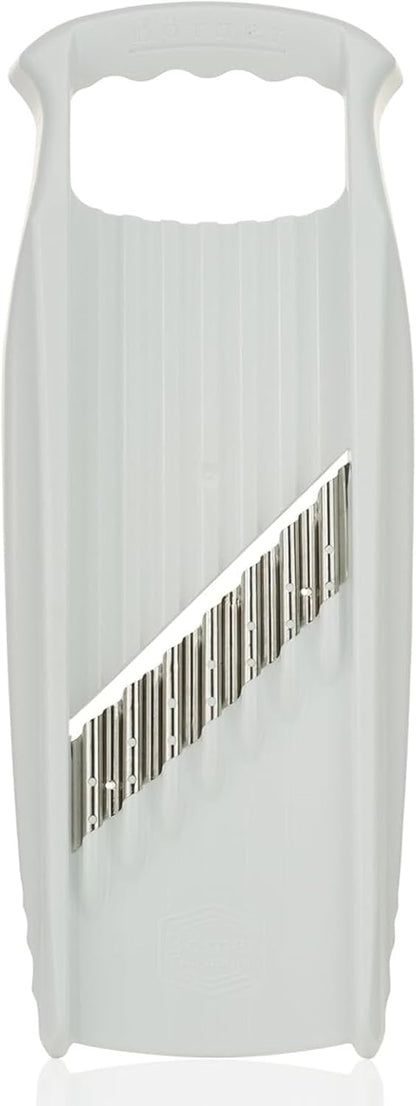 by Reston Lloyd Wave-Waffle XXL Power Line • Crinkle Cut/Spirelli Vegetable Slicer • Slicer for Wave Waffle Cut Vegetables • Wavy French Fries • Made in Germany, Orange