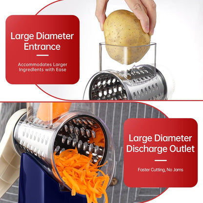 Rotary Hand Crank Cheese Grater,Cheese Shredder Vegetable Slicer(Black)