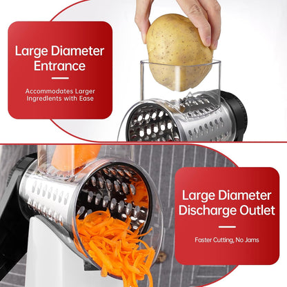Rotary Hand Crank Cheese Grater,Cheese Shredder Vegetable Slicer(Black)