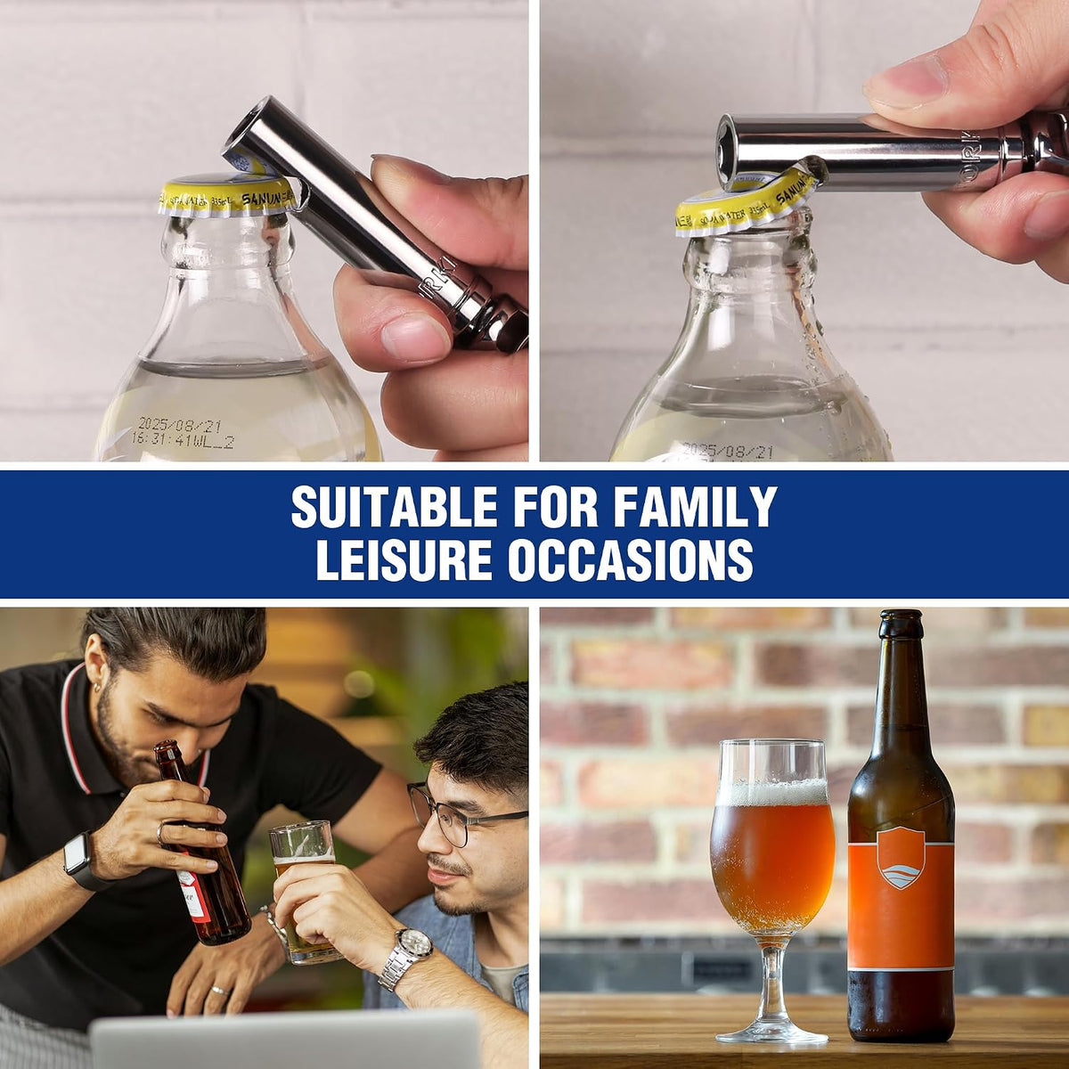 Socket Bottle Opener, 3/8 Inch Drive x 14 mm Socket, Gift for Men