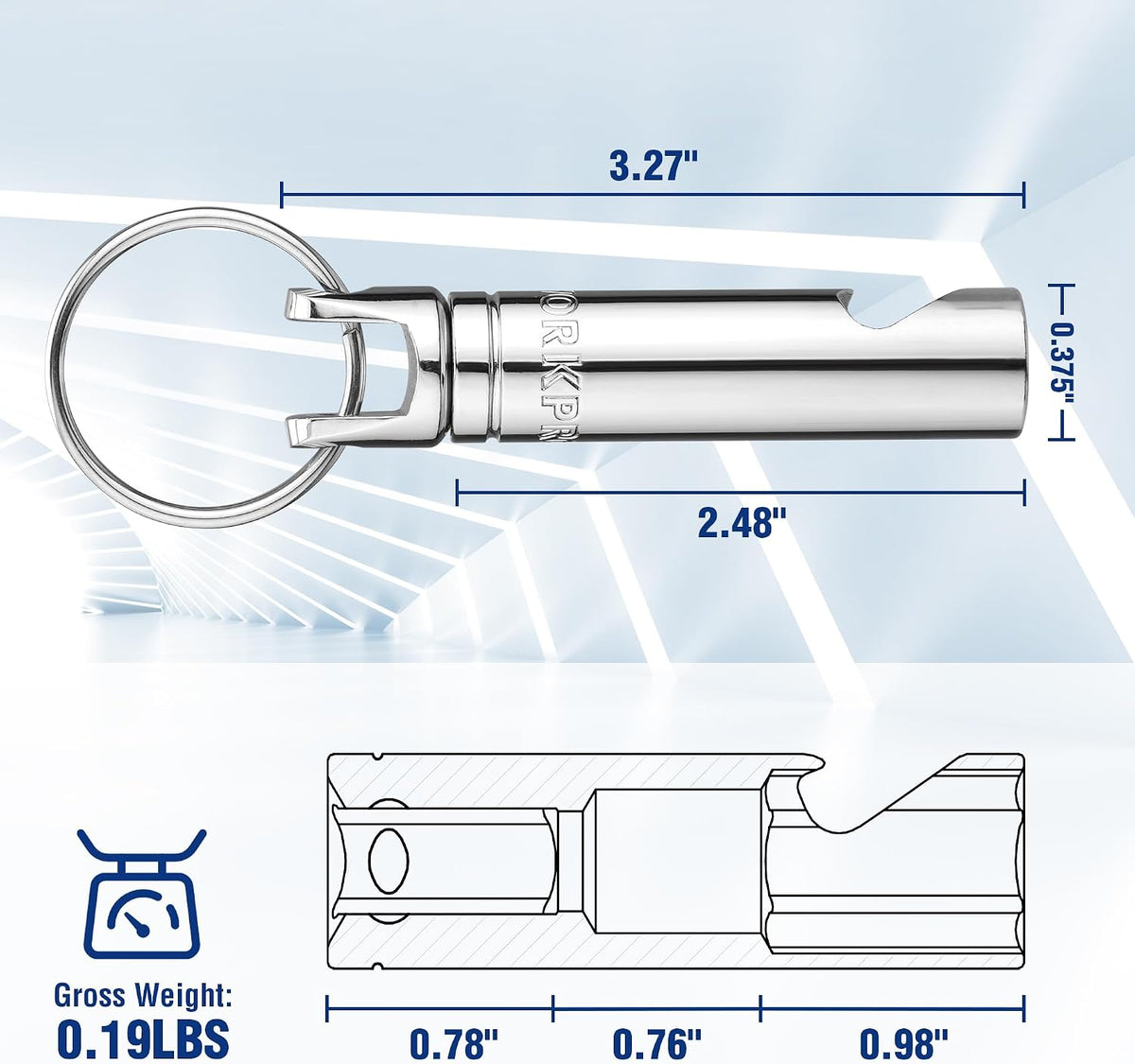 Socket Bottle Opener, 3/8 Inch Drive x 14 mm Socket, Gift for Men