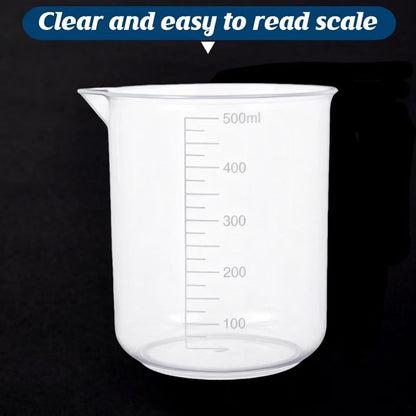 Plastic Measuring Cups, 100ml, Set of 15, for Liquid Measurement and Scientific Experiments