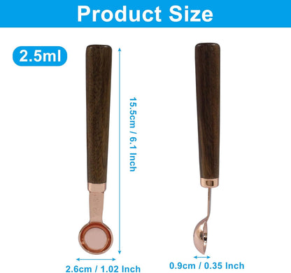 1 Teaspoon Coffee Scoop, 5 ml, Wooden with Long Handle | Measuring Spoon, For Coffee Bean, For Tea, Powder, Spices