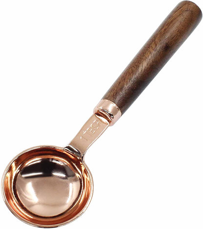 1 Teaspoon Coffee Scoop, 5 ml, Wooden with Long Handle | Measuring Spoon, For Coffee Bean, For Tea, Powder, Spices