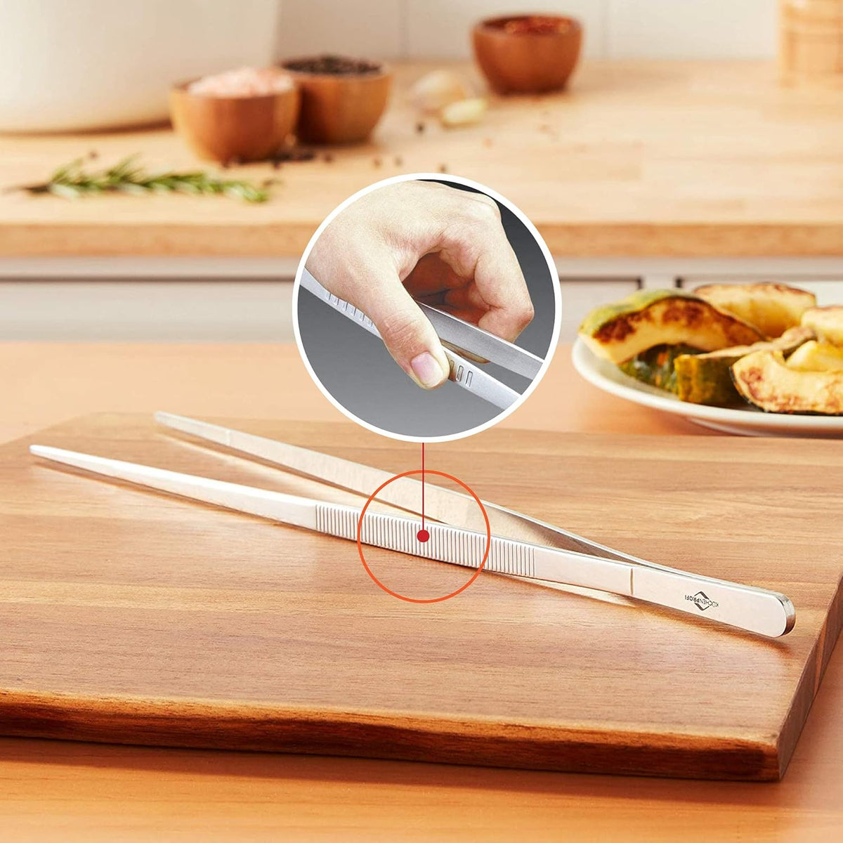 Küchenprofi 12-Inch Tweezer Tongs in 18/10 Stainless Steel