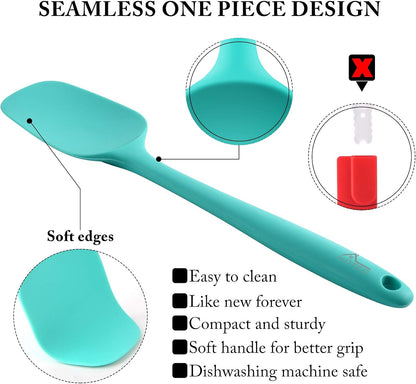 Silicone Rubber Spatula Set, BPA-Free, Black, Set of 5
