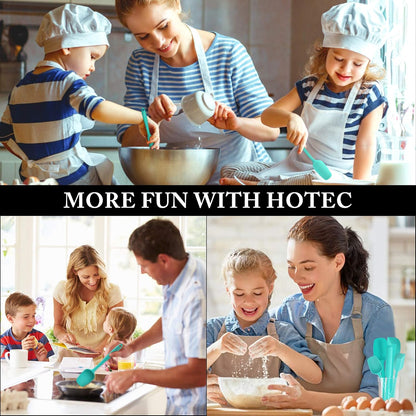 Silicone Rubber Spatula Set, BPA-Free, Black, Set of 5