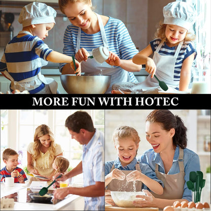 Silicone Rubber Spatula Set, BPA-Free, Black, Set of 5