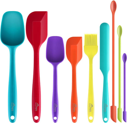 Silicone Rubber Spatula Set, BPA-Free, Black, Set of 5
