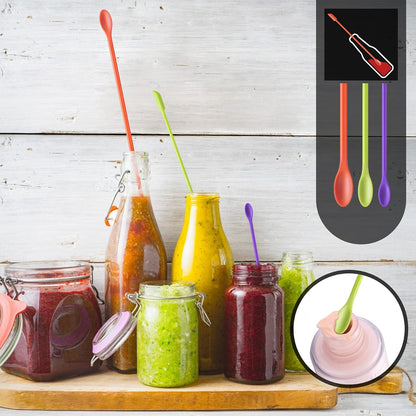 Silicone Rubber Spatula Set, BPA-Free, Black, Set of 5