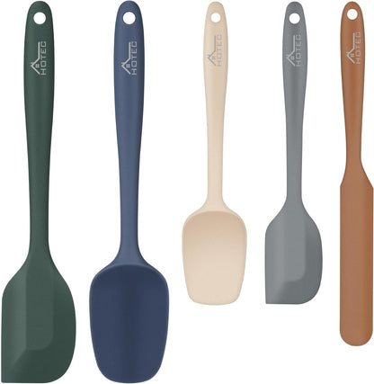 Silicone Rubber Spatula Set, BPA-Free, Black, Set of 5