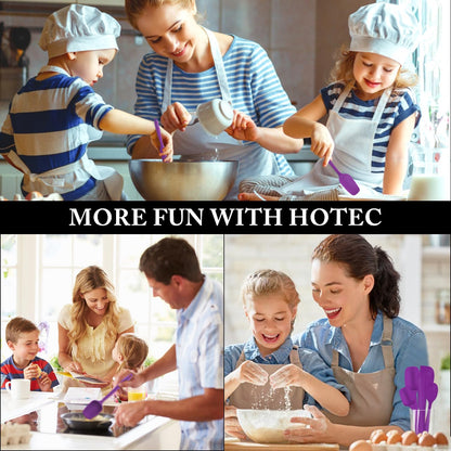 Silicone Rubber Spatula Set, BPA-Free, Black, Set of 5