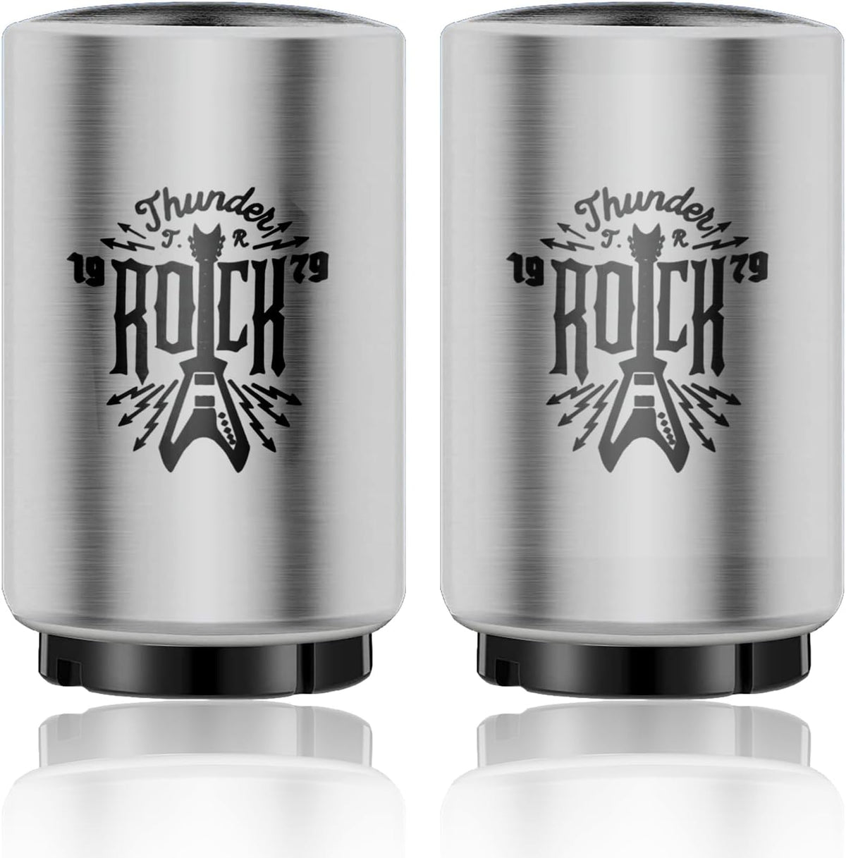 2PCS Beer Bottle Opener with Magnetic Cap, Automatic Stainless Steel One-Handed Bottle Cap Opener, Spring Loaded Push&Pop for Kitchen Home Bar Restaurant Household Utensils Destapador de Cerveza