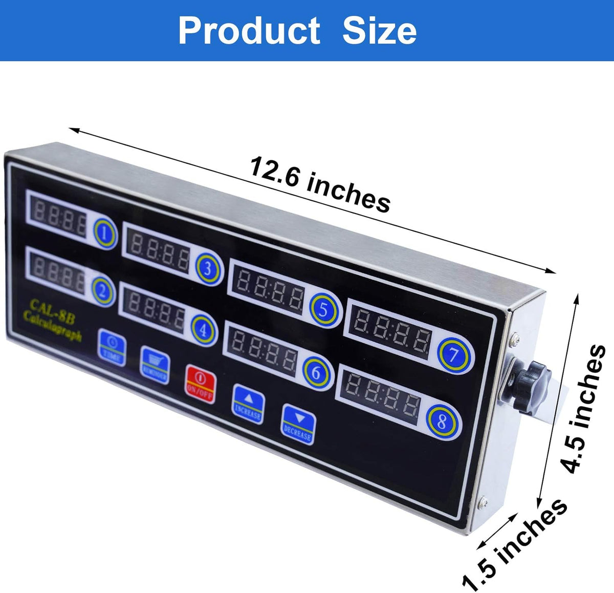 Commercial 8 Channels Digital Kitchen Timer, Calculagraph Fry Timer
