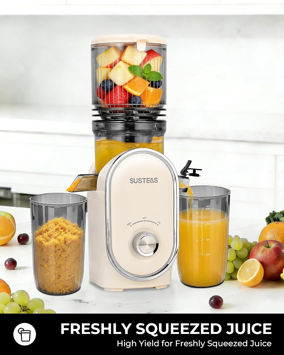 Juicer Machines with 5.3" Extra Wide Chute, Whole Fruits Vegetables